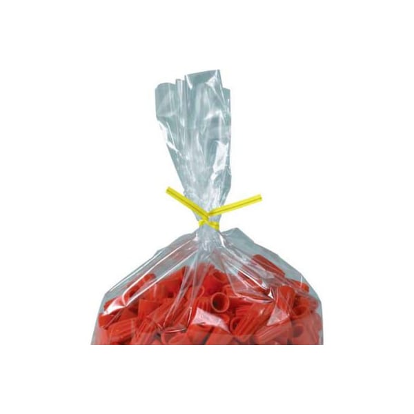 Box Packaging Plastic Twist Ties, 12"L x 5/32"W, Yellow, 2000/Pack PLT12Y - main